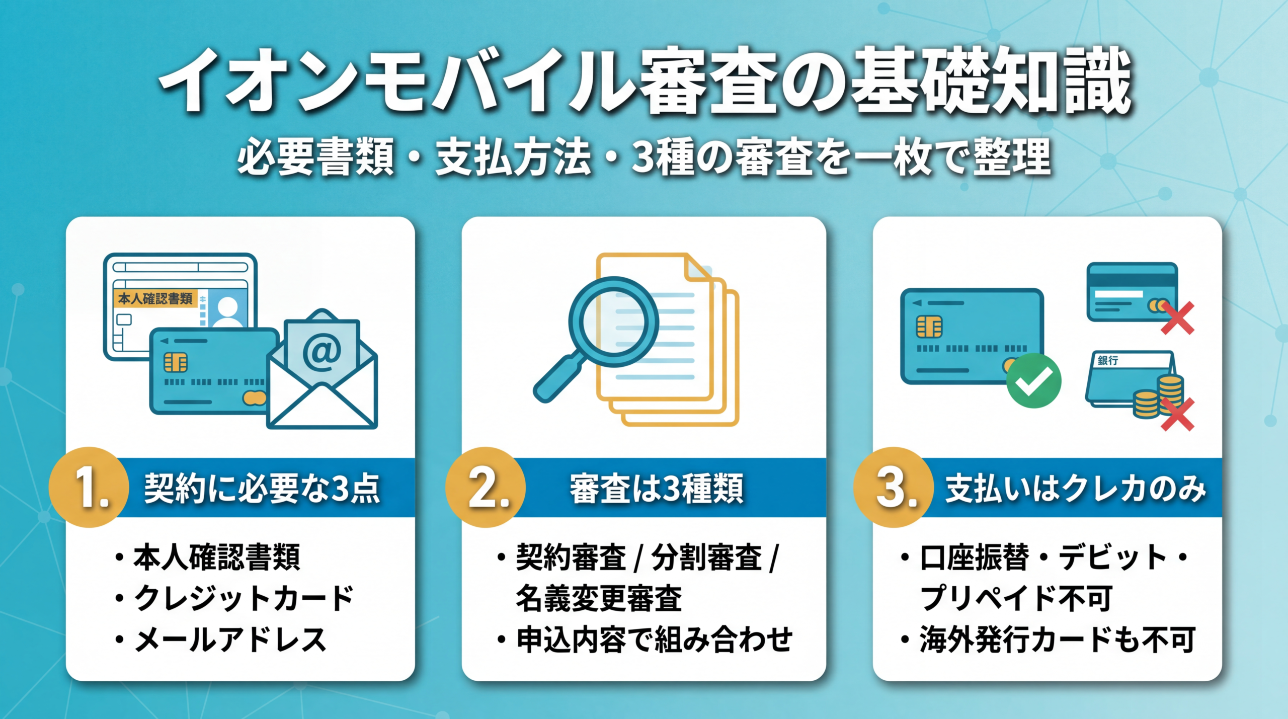 イオンモバイル審査の基礎知識