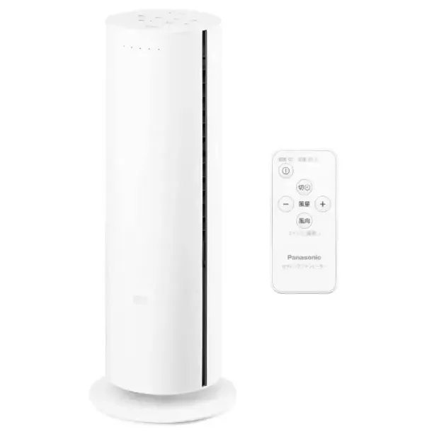 パナソニック リモコン付きナノイーX搭載ファンヒーター Hot＆Cool DS-FWX1201-W