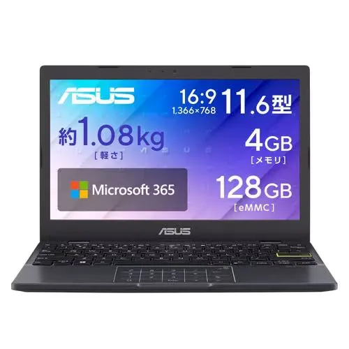 新品 ASUS Vivobook Go ノートPC E210KA-N441BWS[11.6型 | FWXGA | Celeron | 4GB | 128GB | Windows 11 Home | 365 Basic | ピーコックブルー]