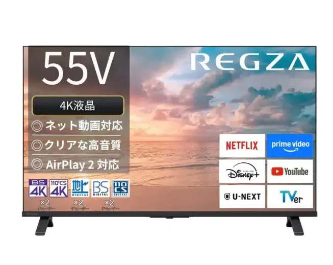 REGZA 55E350R [55V型 /Bluetooth対応 /4K対応 /BS・CS 4Kチューナー内蔵 /YouTube対応]