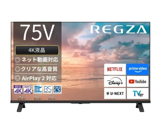 REGZA 75E350R [75V型 /Bluetooth対応 /4K対応 /BS・CS 4Kチューナー内蔵 /YouTube対応]