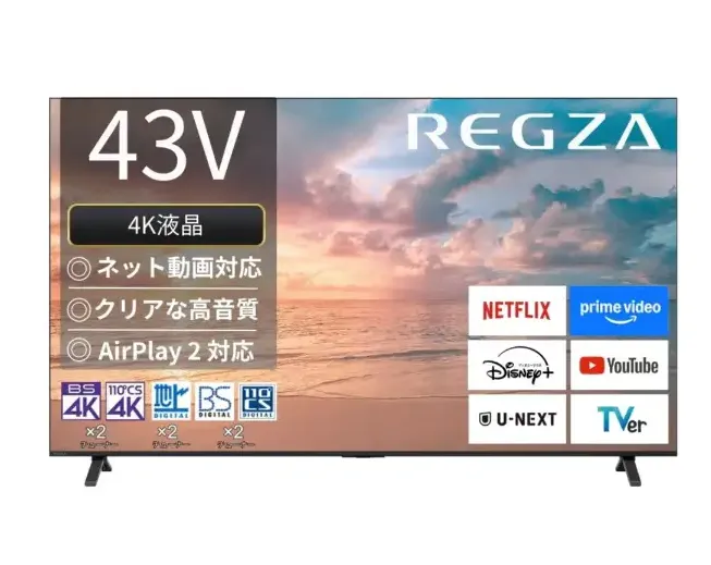 REGZA 43E350R [43V型 /Bluetooth対応 /4K対応 /BS・CS 4Kチューナー内蔵 /YouTube対応]