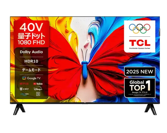 TCL 量子ドット液晶テレビ S5Kシリーズ 40S5K [40V型 /Bluetooth対応 /フルハイビジョン /YouTube対応]